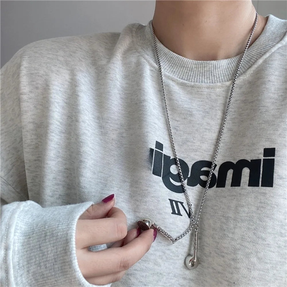 Personalized Hip-hop Headphone Design  Adjustable Necklace for Women Men Stainless Steel Clavicle Chain Jewelry Accessory Gifts