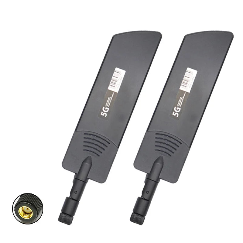2-piece set, 5G 4G SMA external antenna, suitable for modems, routers, 40dBi folding signal amplifiers, wide range 600~6000Mhz