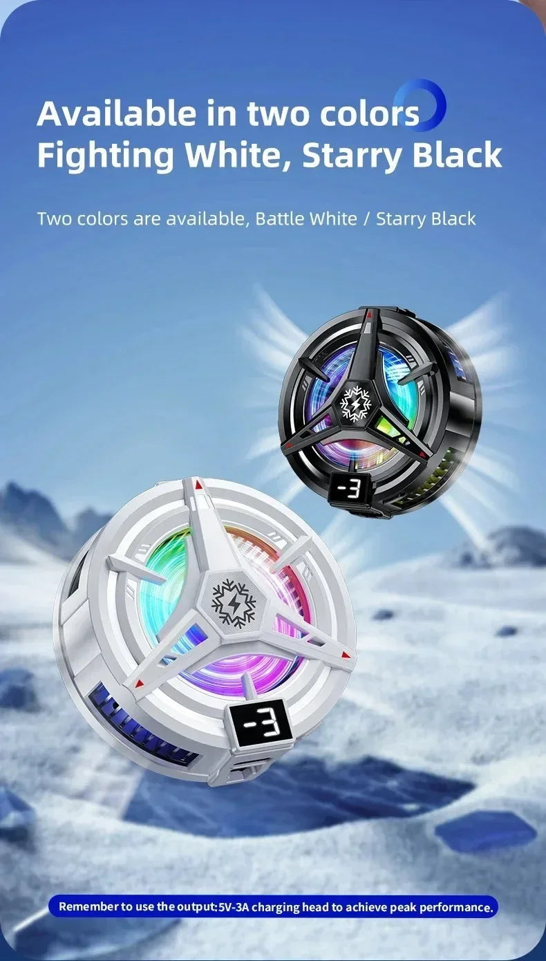 Magnetic Phone Cooler for PUBG Mobile Semiconductor Freeze Tech Digital Temp Display Back Clip Design Freeze Cooling