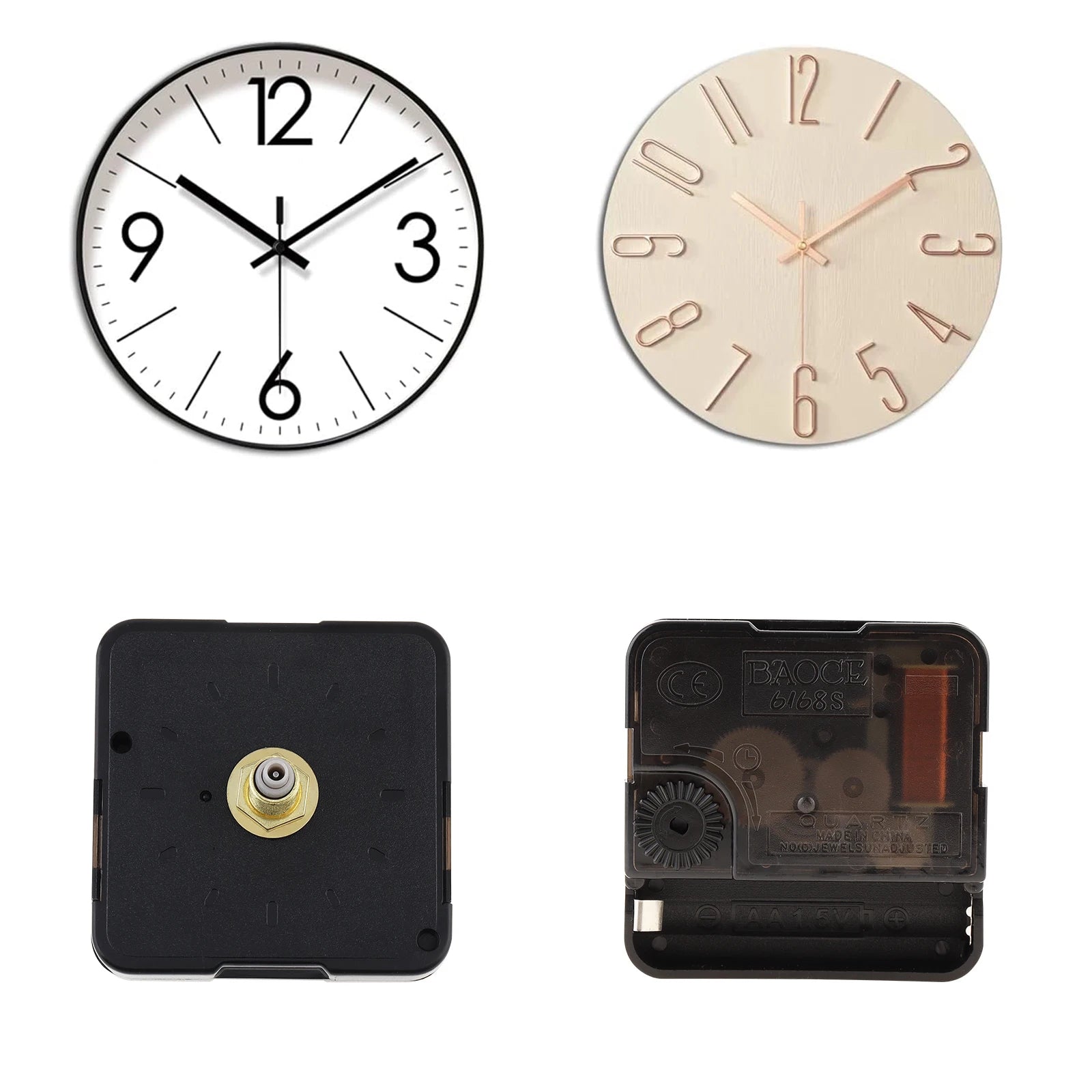Wall Clock Movement Mechanism Clock Hands Long Shaft Silent Quartz Movement Clockwork Table DIY Watches Repair Tools