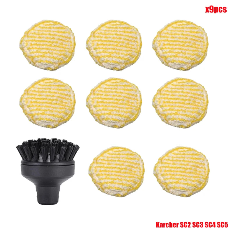 Mop Cloth Cover For Karcher SC2 SC3 SC4 SC5 Handheld Steam Vacuum Cleaner Large Round Brush Steamer Cover Nylon Accessories