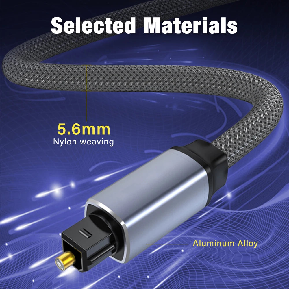 Digital Optical Audio Cable Toslink SPDIF Coaxial Cable for Amplifiers Player Blu-ray Xbox PS4 TV Soundbar Fiber Cable 1m 2m 3m