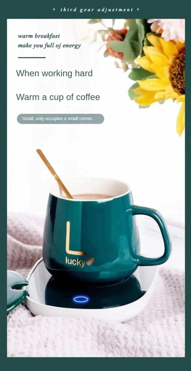 Electric Smart Thermostatic Coaster Suitable for Home and Office Suitable for Hot Coffee Tea Milk Water Portable and Waterproof