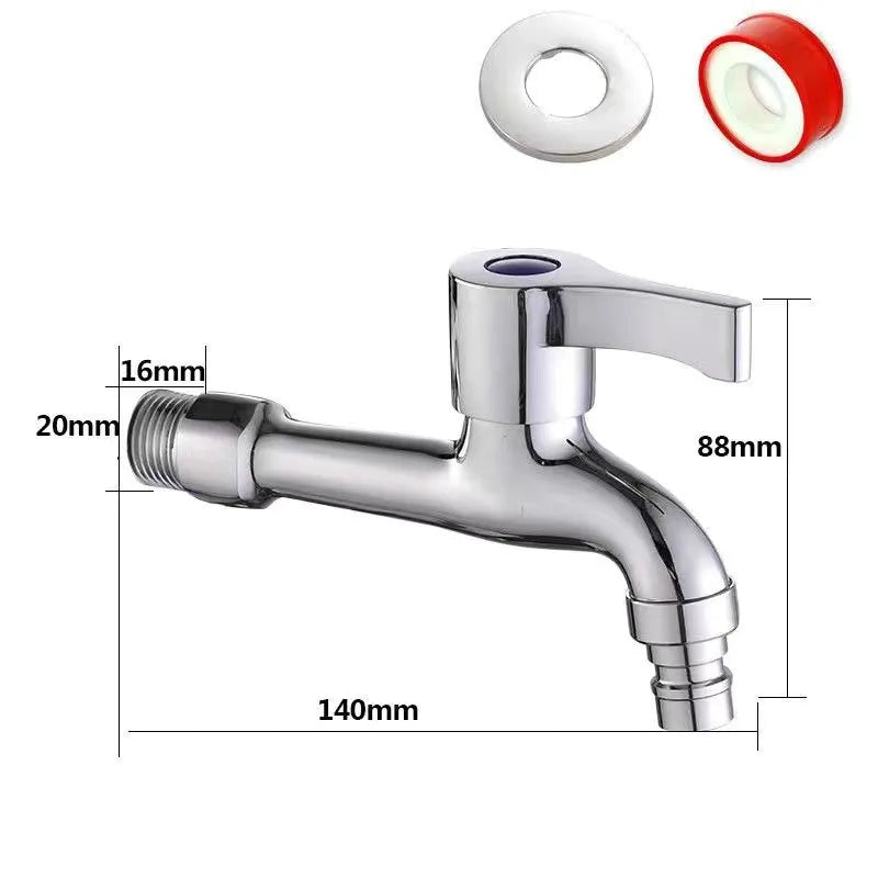Washing Machine Tap 4-point Interface Double Ended Brass Faucet Mop Pool Expansion Faucet Multifunctional Bathroom Accessories