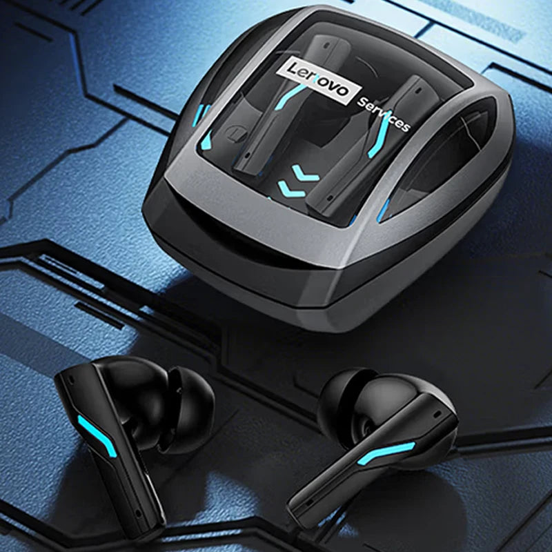 Lenovo Gaming Headset Bluetooth 6.0 Wireless Earphones Low Latency Noise Reduction Esports Headphone Waterproof 24H Battery Life