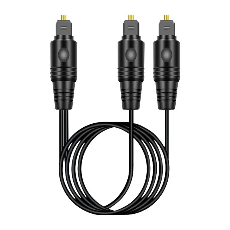 1 To 2 Toslink Gold-Plated Digital Optical Audio Cable Spdif For Amplifiers Blu-Ray Players Xbox Ps4 Sound Bar Coaxial Cable