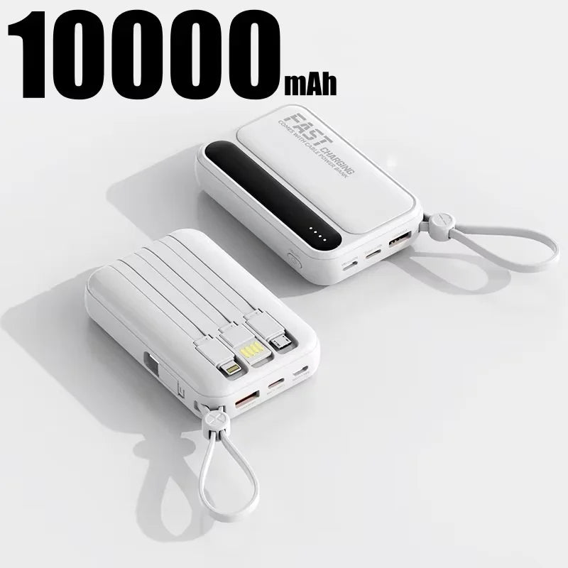Large Capacity 500000mAh Power Bank 120W 4-in-1 Cables Intelligent Digital Display Portable  Powerbank for iPhone