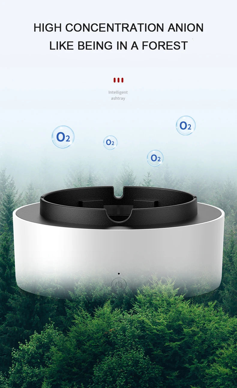 Smoke Removal Air Purification Ashtray Anion Purification Practical Automatic Purifier Ashtray Portable Gadgets For Car Ashtray