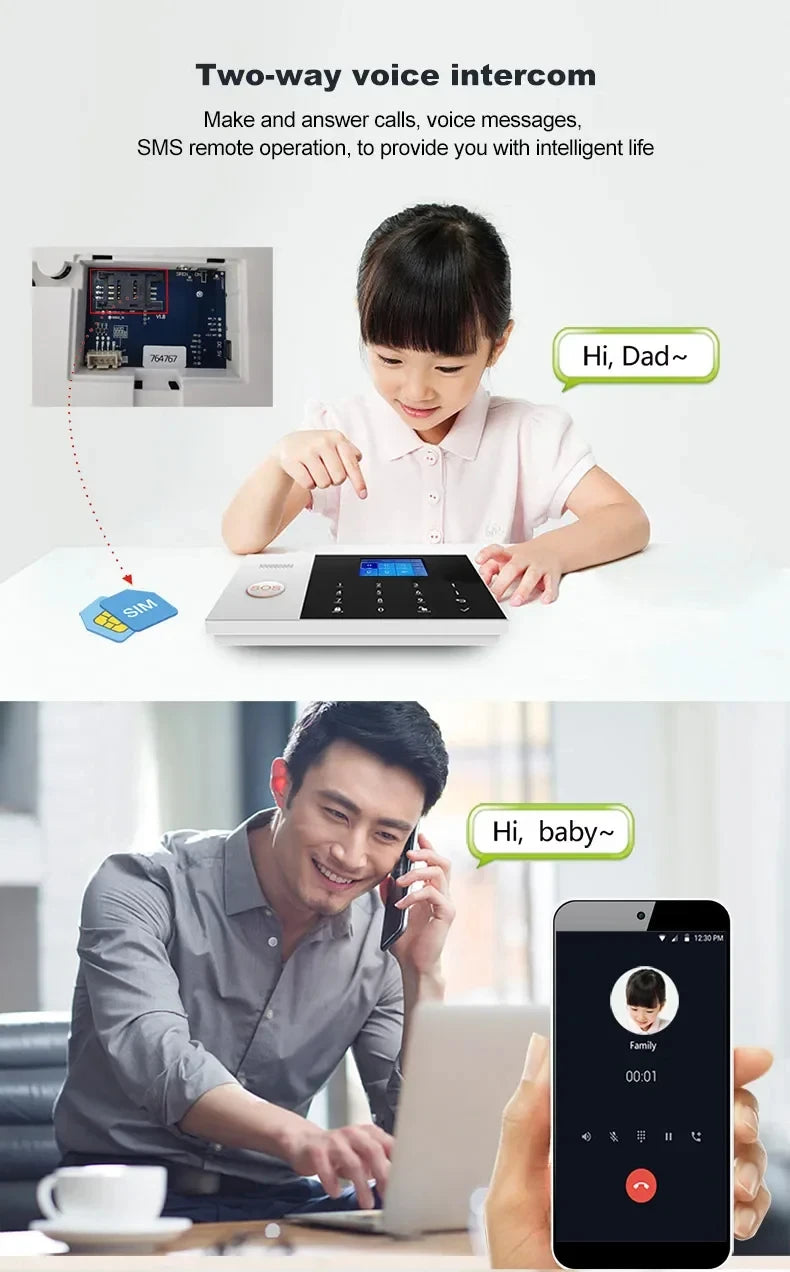 4G Alarm System Security Home WIFI Alarme Residencial Wireless Home Alarm For Tuya Smart Life With Door Sensor Work With Alexa