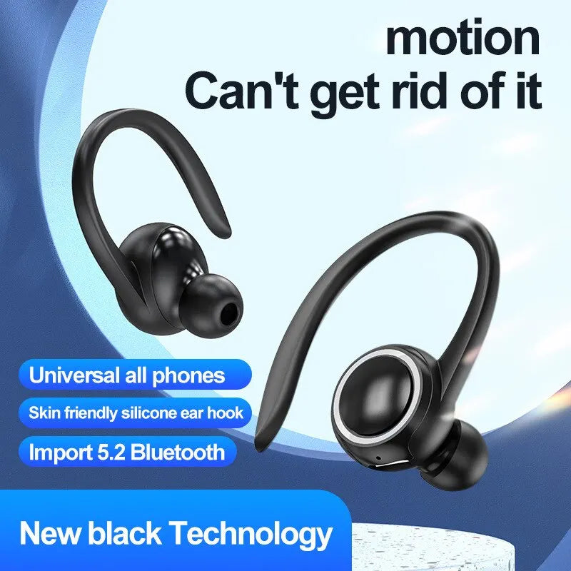 Wireless Ear Hanging Bluetooth 5.2 Earphones Sports Fitness Music Headset In Ear Noise Cancelling Headphones For iPhone Xiaomi