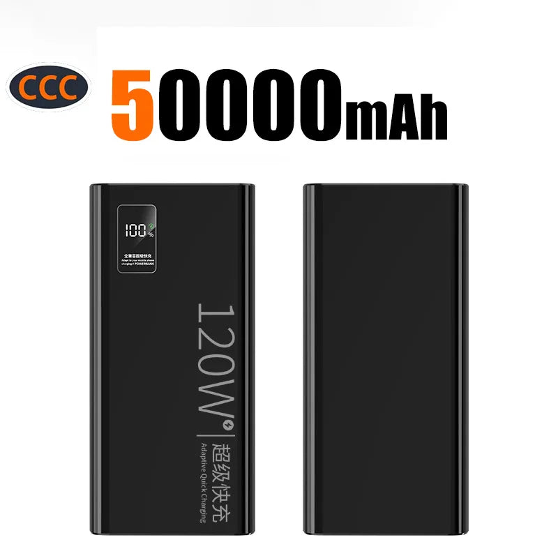 500000mAh Large-capacity Super-fast Charging Power Bank With Digital Display Portable Mobile Power Supply for All Phones