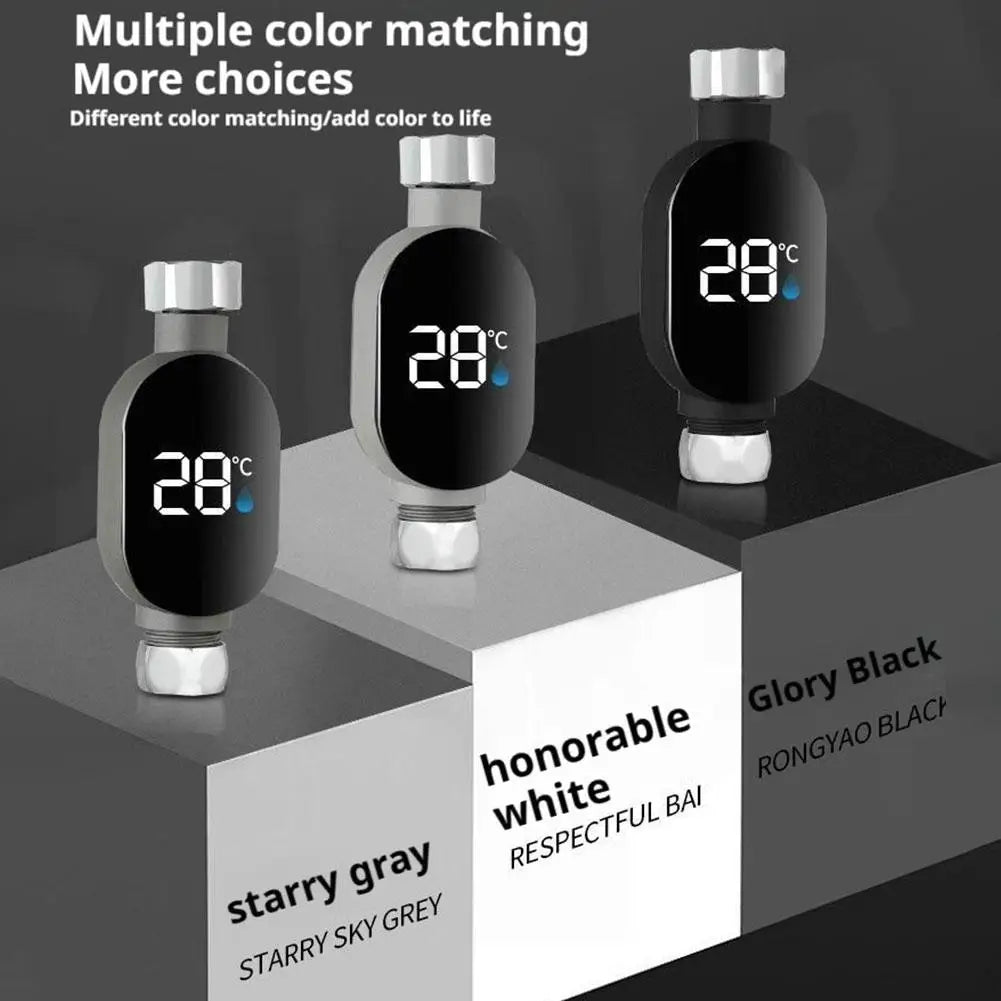 Digital Shower Thermometer Instant-Read LED Display 0℃~99℃ Waterproof Bath Thermostat For Home Bathroom Temperature Measurement