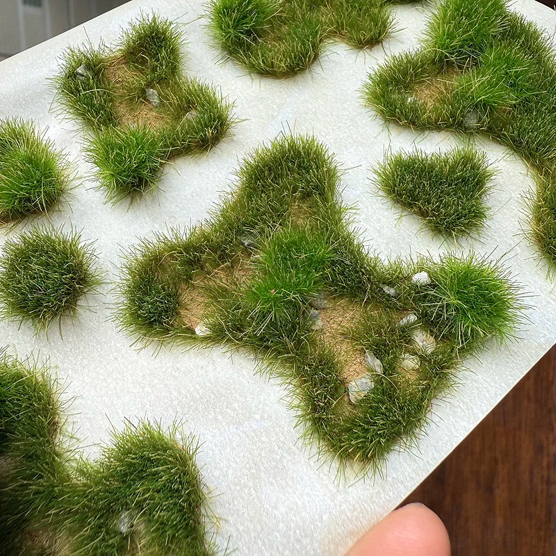11*15cm Model Grass Turf With Stone Lawn Model Material Micro Landscape Platform Diy Material 1/64 Scale Train Railway Layout