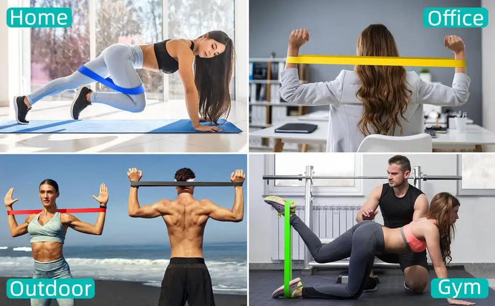 Different Resistance Bands Yoga Band Fitness Exercise Training Hip Tension Band Leg Squat Dance Elastic Loop Stretch Band