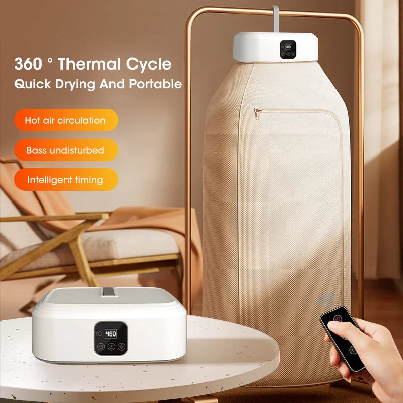 Smart Electric Dryer Portable Foldable Dryer Home Multifunctional Timed Fast Heating Clothes Drying Silent and Low-energy