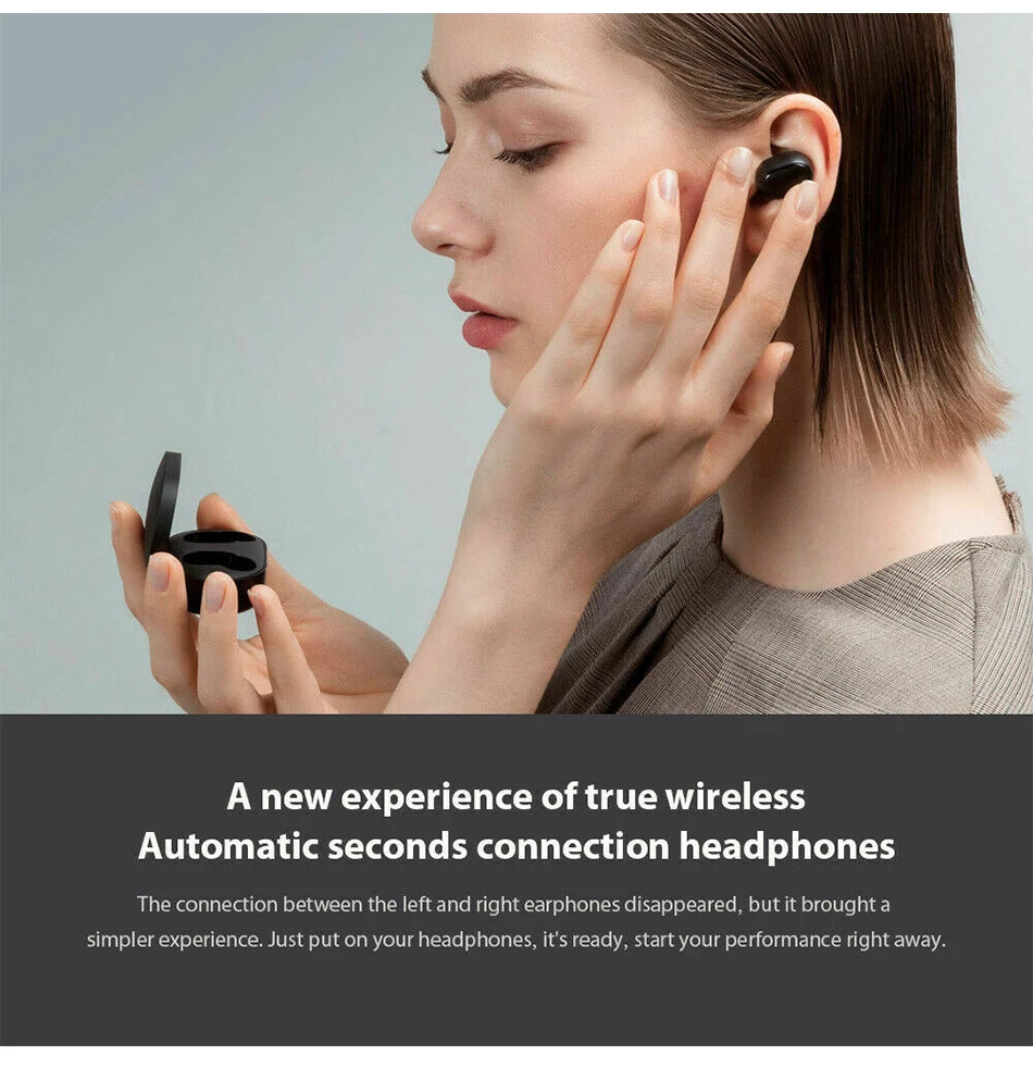 TWS Wireless Bluetooth Headphone, Stereo Headset, Sports Earbuds, Microphone with Charging Box, Smartphone