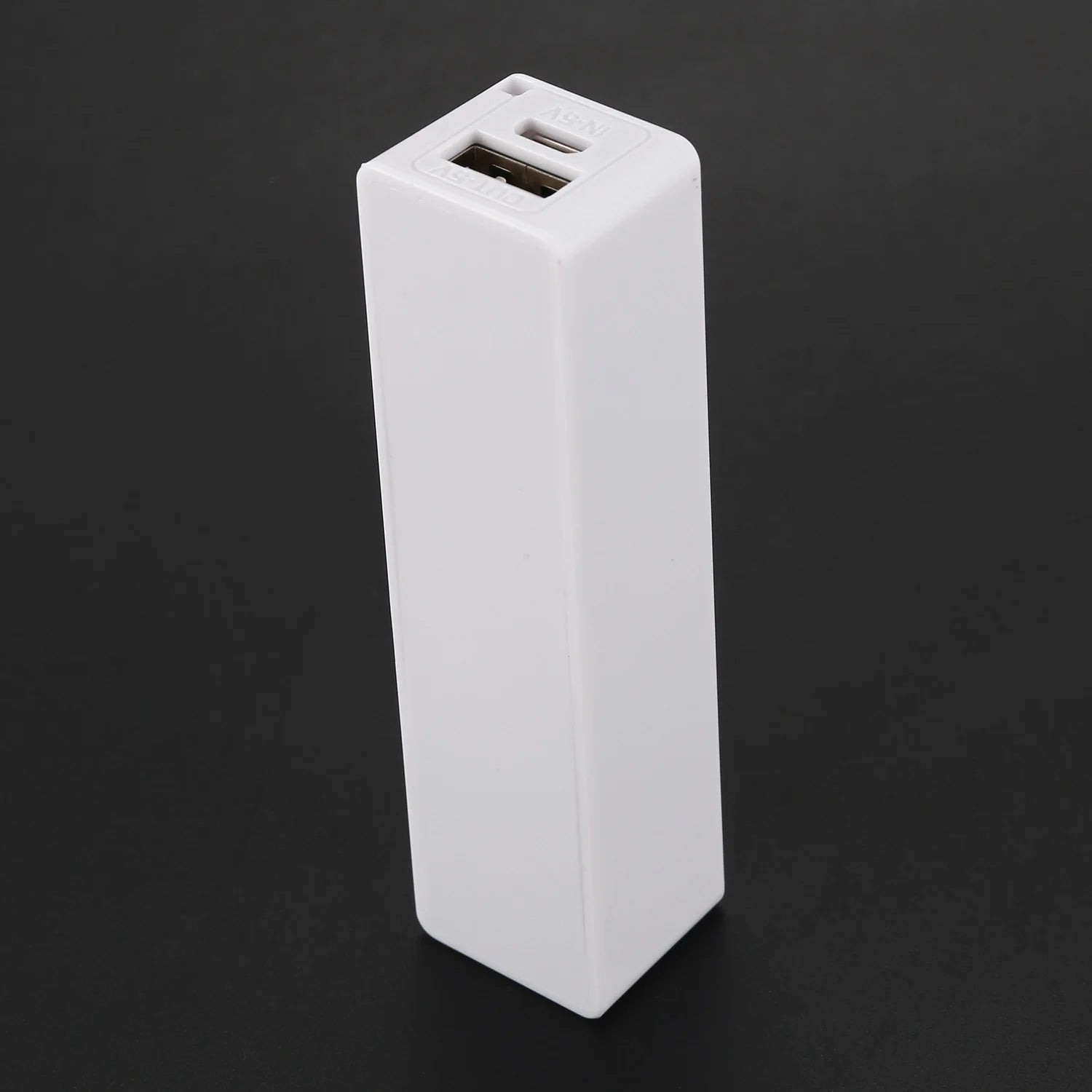 Portable External Power Bank Battery Charger 18650 with Keychain (Without Battery) (White)-BLife