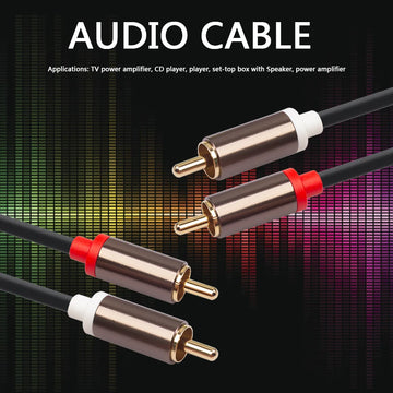 Audio Cord Audio Cable Male to Male 1m 2m 3m 2 RCA to 2 RCA Cable Cord Microphone Mixer for Home Theater DVD TV