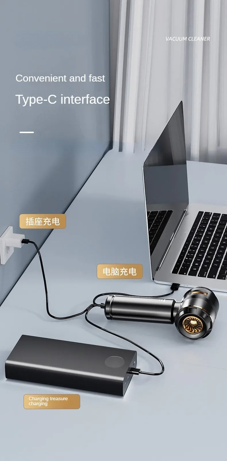 2026 New Car Vacuum Cleaner Strong Suction Cordless Wireless Cleaner Portable HandHeld Vacuum Cleaner Cleaning Machine