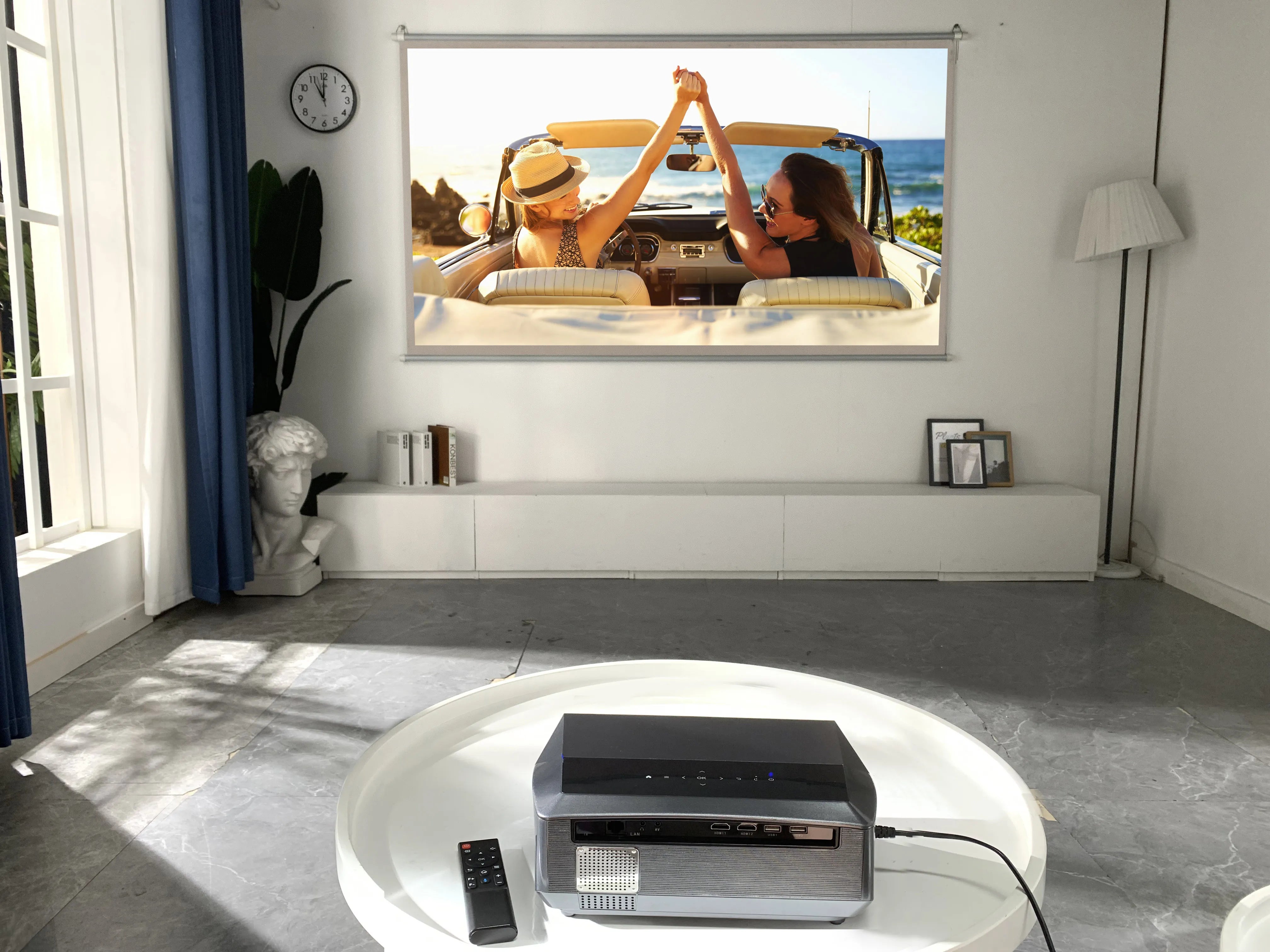 4K auto focus movie projector 3800 ANSI 2.4+5G wifi bluetooth 1080P full hd HDR android tv video daytime projector home theater