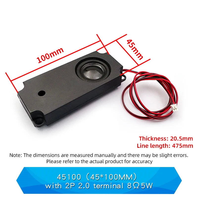 1PCS Audio Portable Speakers 8Ω 2W/3/4/5W 3370 3718 3080 Chamber Speaker  Advertising Machine Passive Speaker with 2P 2.0 Plug
