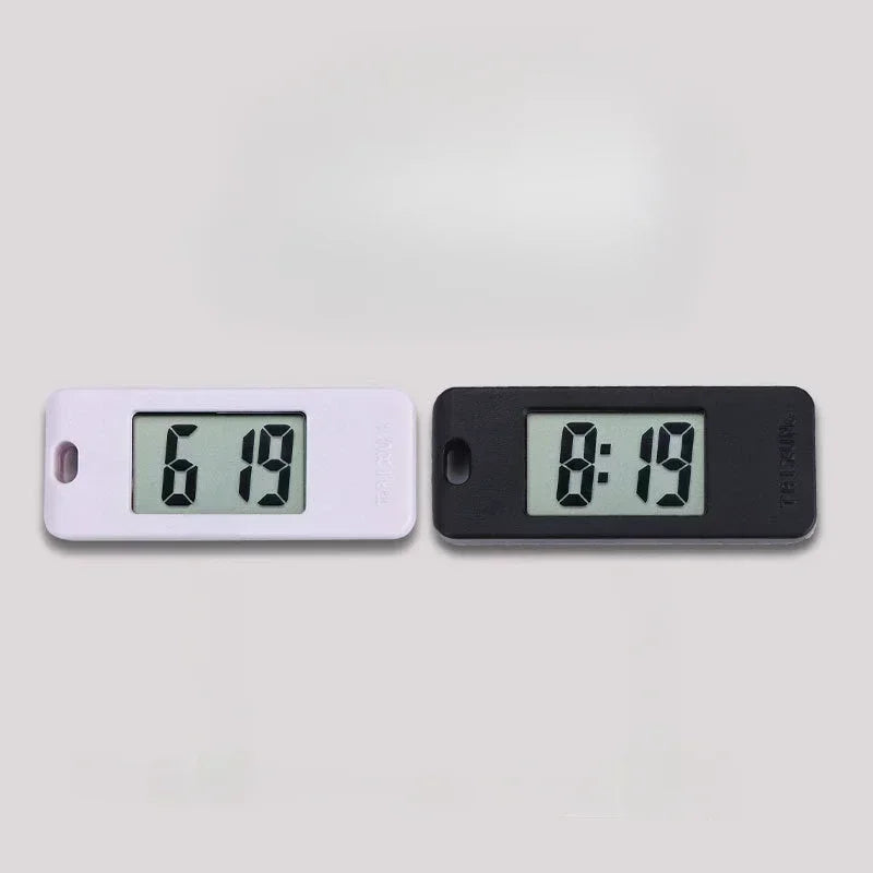 2025 Mini Electronic Clock Keychain - Elliptical, Digital Display. Ideal for students. Features LED time readout