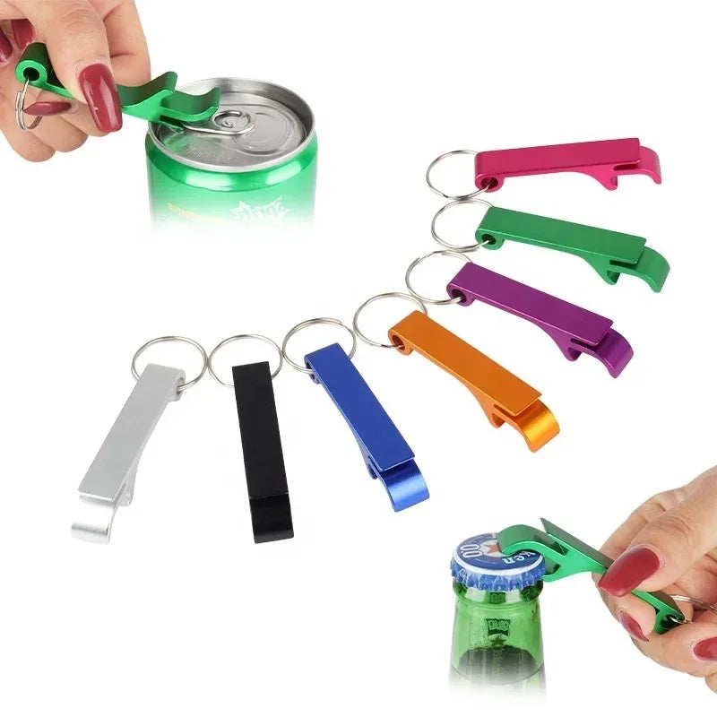 10-100PCS Custom Keychain Personalized Bottle Opener Customized Key Ring Mini Beer Can Kitchen Bar Tools Accessories Gift