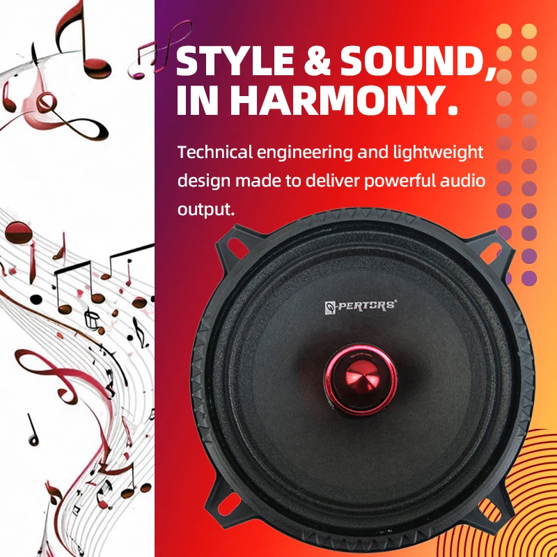 1 Pair 5-Inch Mid-Range Speakers (2X500W) Car Door Speaker Surround Sound Systems Music Players High-Fidelity Audio Speaker
