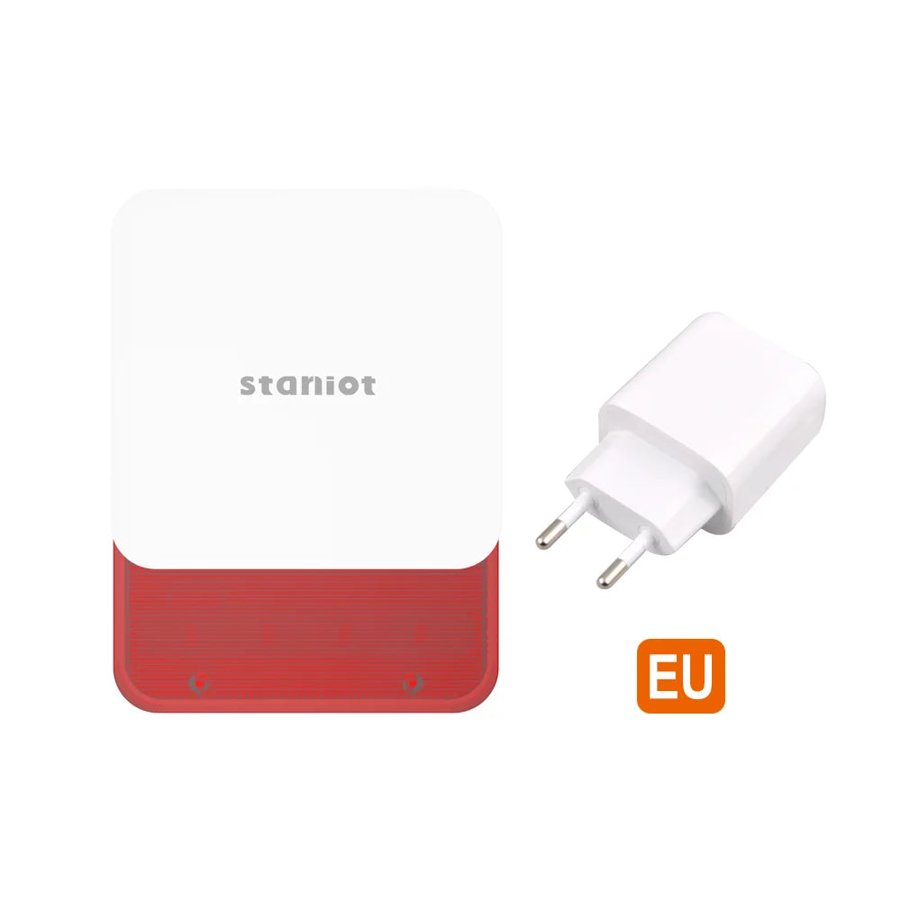 Staniot Indoor Siren Alarm 115dB High Decibel Wireless 433MHz Tuya Anti-Theft Smart Home Devices Waterproof House Alarm System