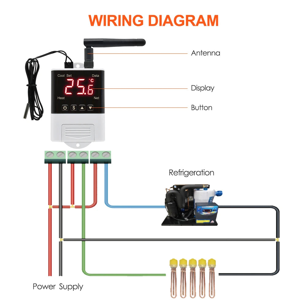 AC110V-220V DTC1201 Wifi Thermostat Humidistat Digital Temperature Humidity Controller Regulator  NTC Thermoregulator
