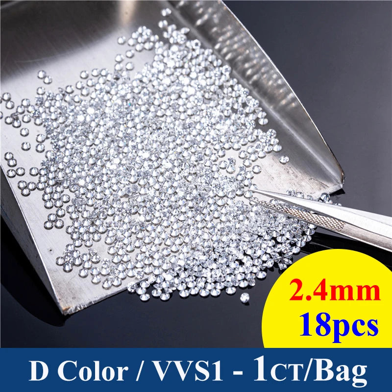 New Premium D Color VVS1 Moissanite Loose Stone Full Size Factory Wholesale Fine Jewelry Certified Moissanite Diamonds With GRA