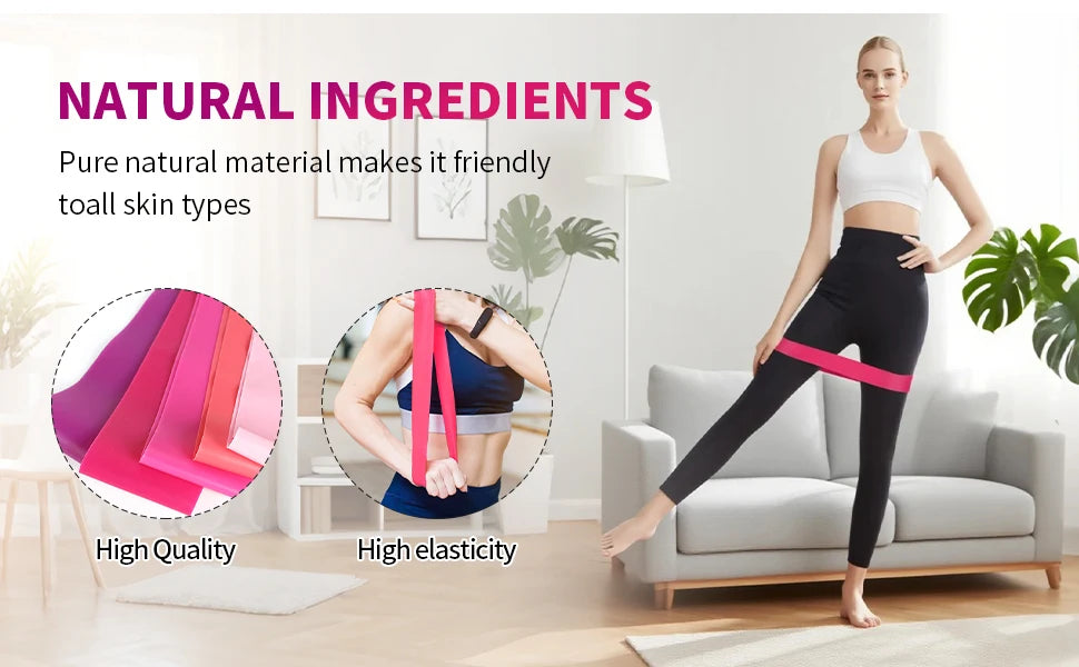 Different Resistance Bands Yoga Band Fitness Exercise Training Hip Tension Band Leg Squat Dance Elastic Loop Stretch Band
