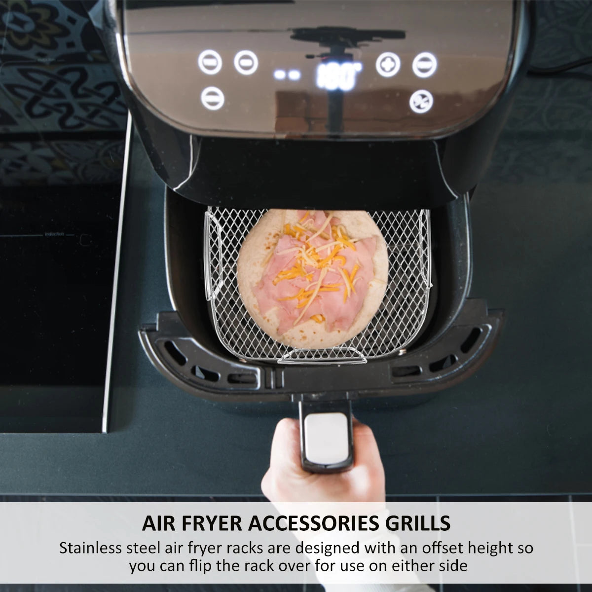 Multifunctional Roasting Rack 1/2 PCS Compatible Airfryer Dehydrator Steamer Roasting Cooking Tools for Air Fryer Accessories