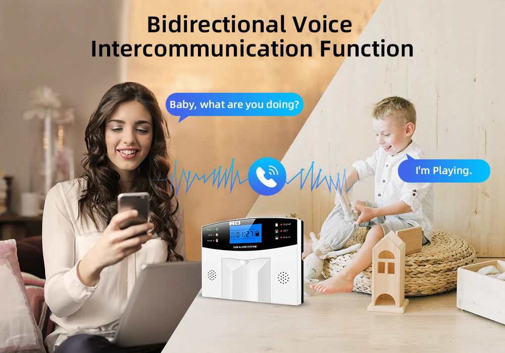 GSM WiFi Smart Alarm System Wireless DIY Smart Home Security System With APP Control Works with Alexa for Houses Apartments