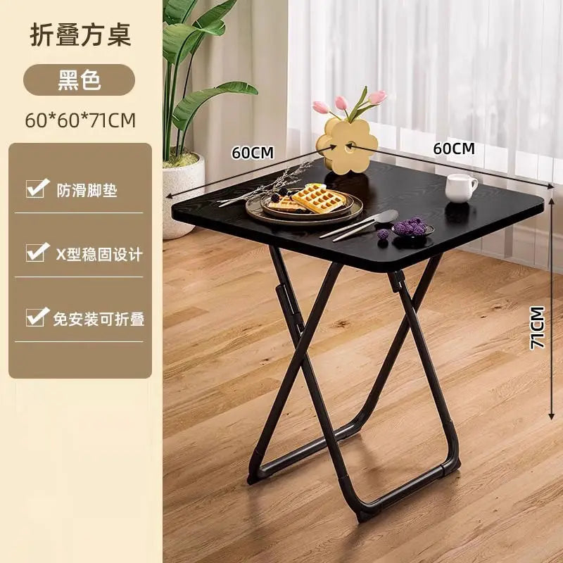 Folding Dining Table Household Small Apartment Eating Square Table Balcony Portable Dining Table Simple