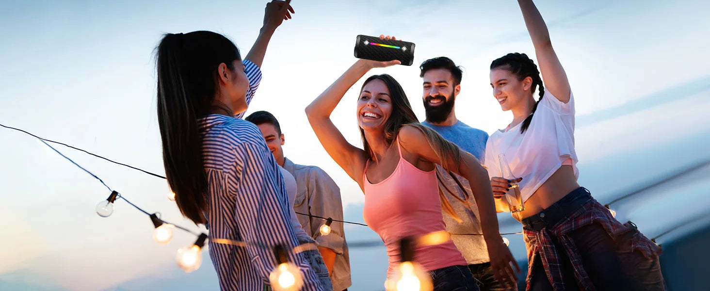 OHAYO Portable Bluetooth Speakers Wireless Loud Stereo Sound IPX7 Waterproof Outdoor Portable 35W Super Bass Speaker for Party
