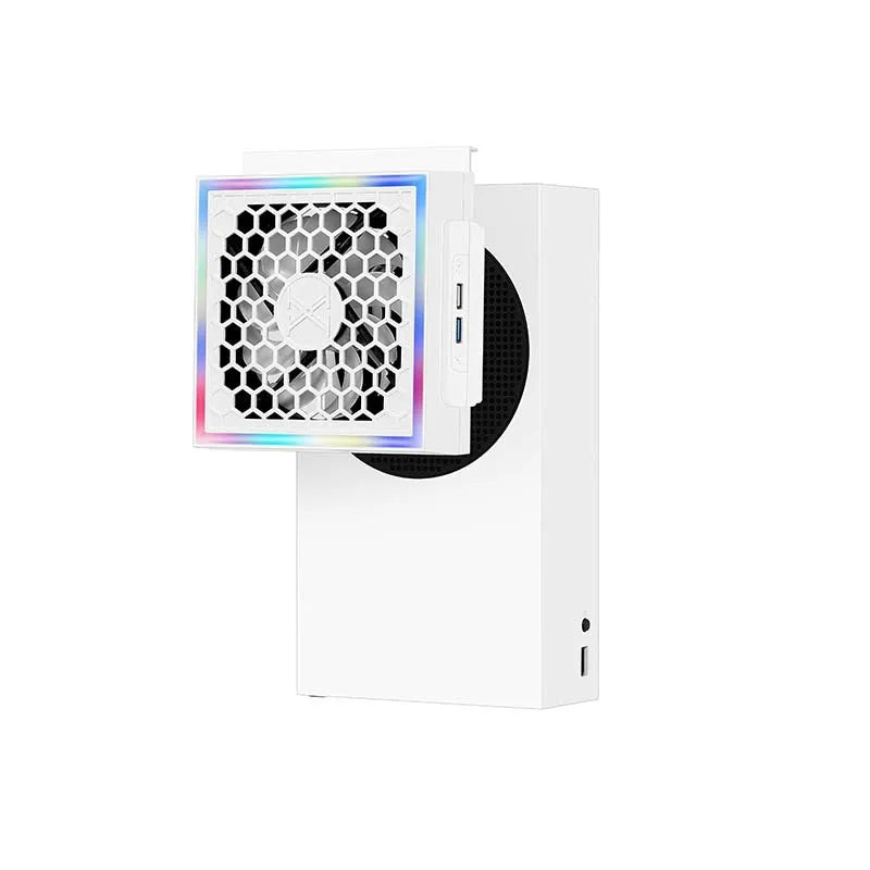 Cooling Fan Cooler For Xbox Series S Console with 2 USB Ports RGB Light 7 Lighting Modes Gaming Accessories for Xbox Series S
