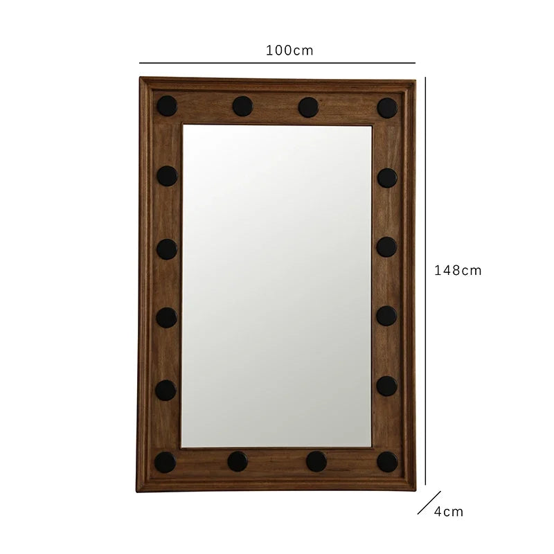 Square Wall Makeup Mirror Voiture Body Standing Living Room Bedroom Mirror Art Floor House Big Espejos De Piso Room Decoration