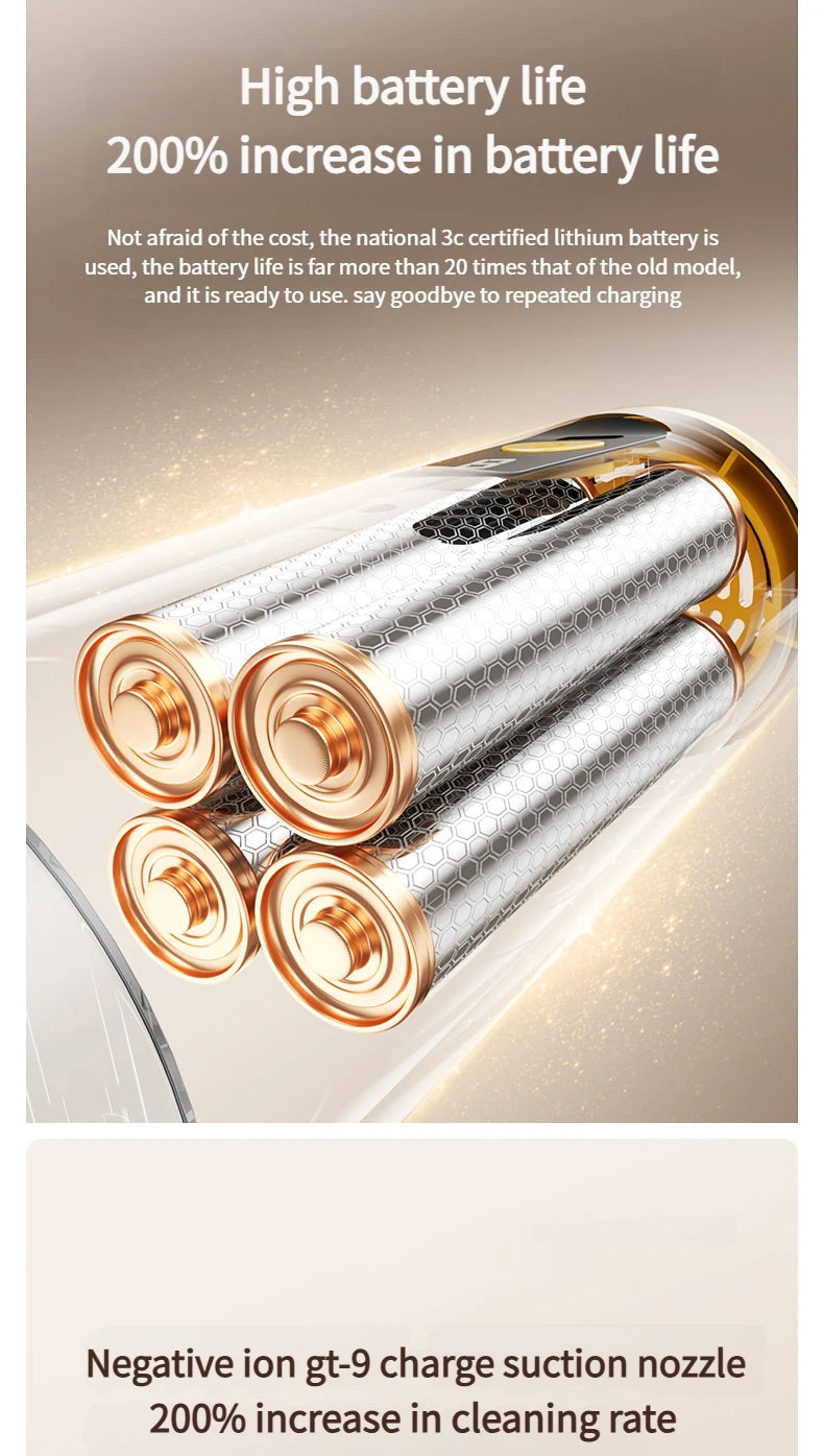 Multifunctional pet vacuum cleaner with advanced cyclonic technology for long lasting suction and pet hair removal