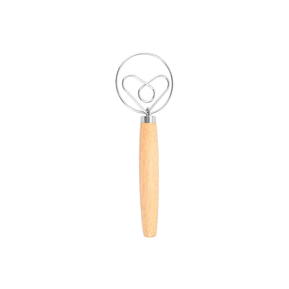 Manual Dough Mixer Danish Dough Whisk Stainless Steel Egg Beater Cake Pastry Flours Blenders Kitchen Baking Blender Tools
