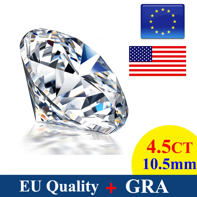 [ New EU Quality ]  1CT Small Size Moissanite Loose Stone Hand Cutting D Color 0.7mm-14mm Certified Moissanite Diamond