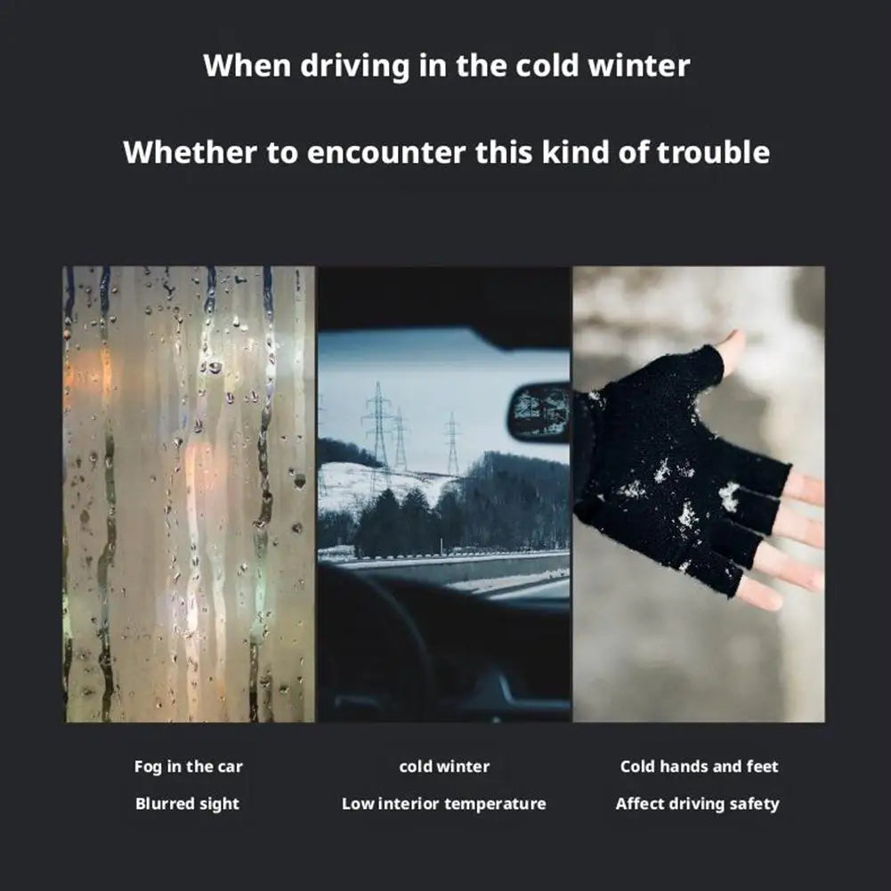 12v/24v Car Heater Fan For Car Front Windshield Defogging Demister Car Anti-Fog Heater Defroster Interior Accessories