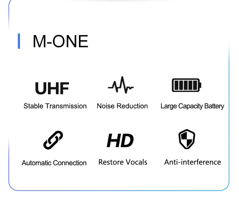 M-ONE UHF Microphones DSP Wired To Wireless System XLR Transmitter Receiver Signal Adapter For Dynamic 48v Condenser Microphone