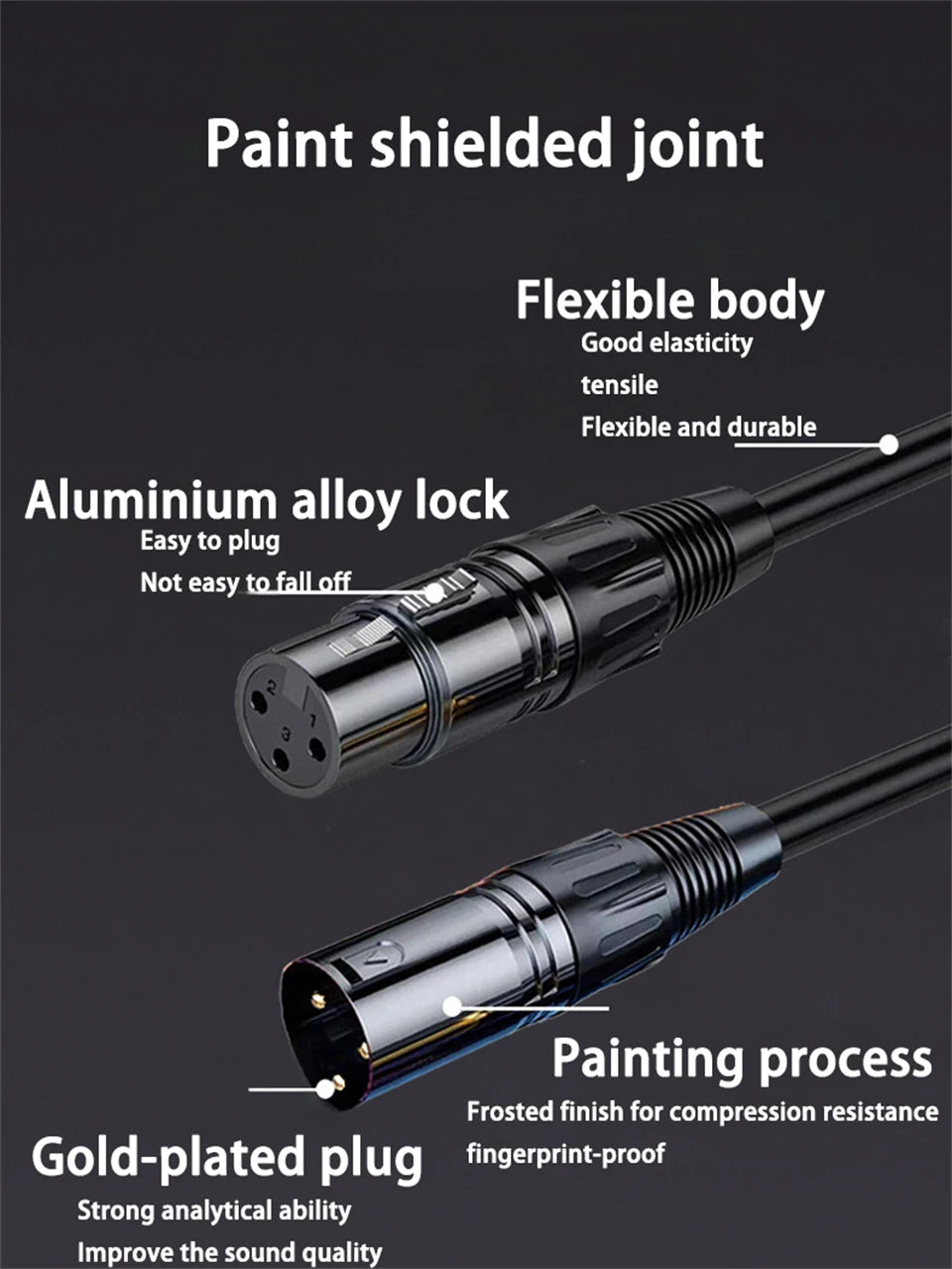 3Pin XLR Cable Audio Cable XLR Male to Female Microphone Extension Cables for Mixer Amplifiers Sound Cannon Balanced XLR Line