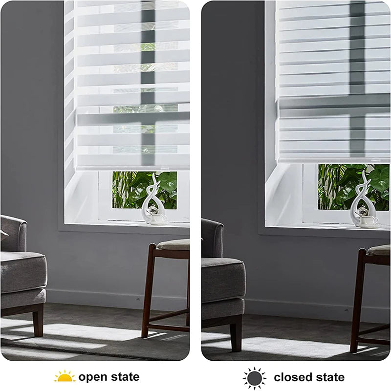 Smart Motorized Zebra Blinds – Light Filtering Electric Roller Shades for Home & Office