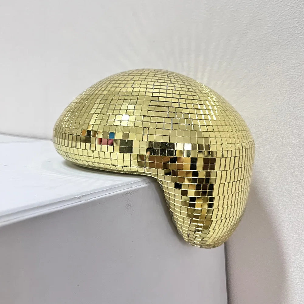 Mirror Disco Ball  Reflection Glass Ball Indoor Home Party Decoration Funny Disco Table Ornament Holiday Birthday Halloween Gift