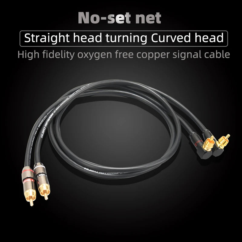 Hi-Fi Fine RCA Cable High Quality 4N OFC HIFI 2RCA-2RCA Male to Male Audio Cablemain core independent shielding One pair