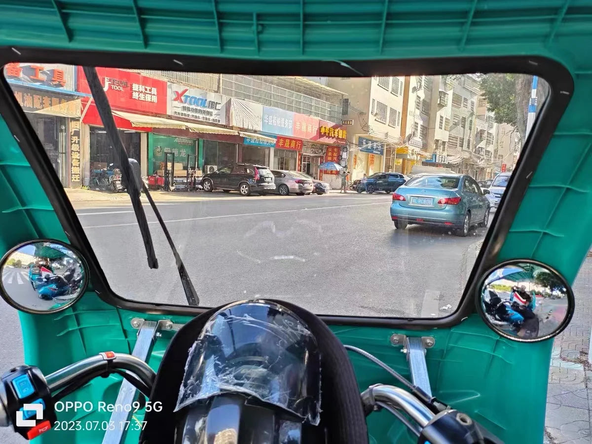Truck tricycle reversing mirror Convex mirror with rod small round mirror auxiliary mirror Lower view mirror with round mirror g