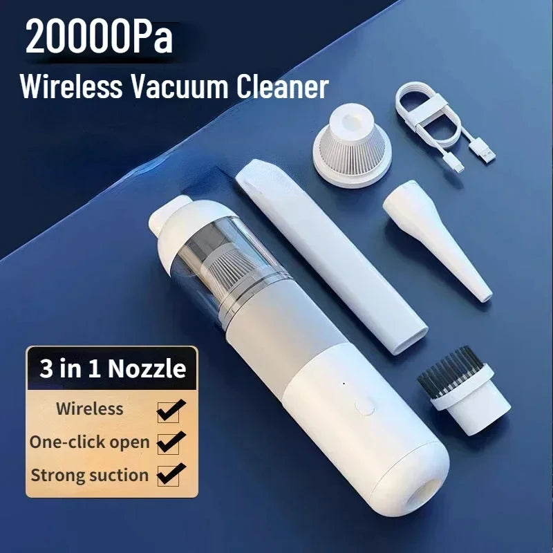 Powerful Car Vacuum Cleaner High Suction Mini Wireless Handheld Cyclonic Vacuum Dust Catcher Home Car Wet Dry Rechargeable