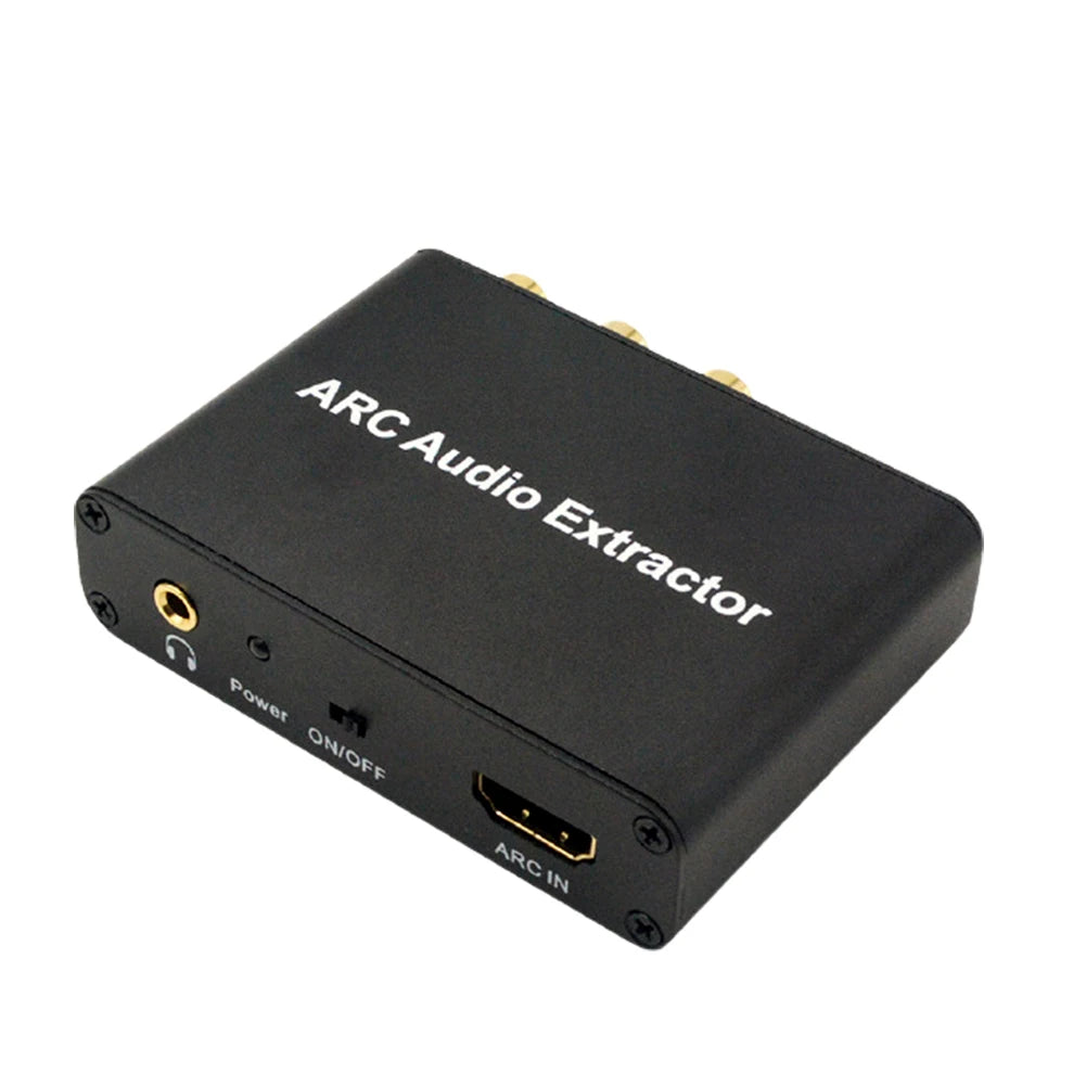 4K HDMI ARC Audio Extractor ARC To SPDIF Coaxial L/R Stereo 3.5mm Jack Audio Adapter Return Channel Converter for HDTV Amplifier